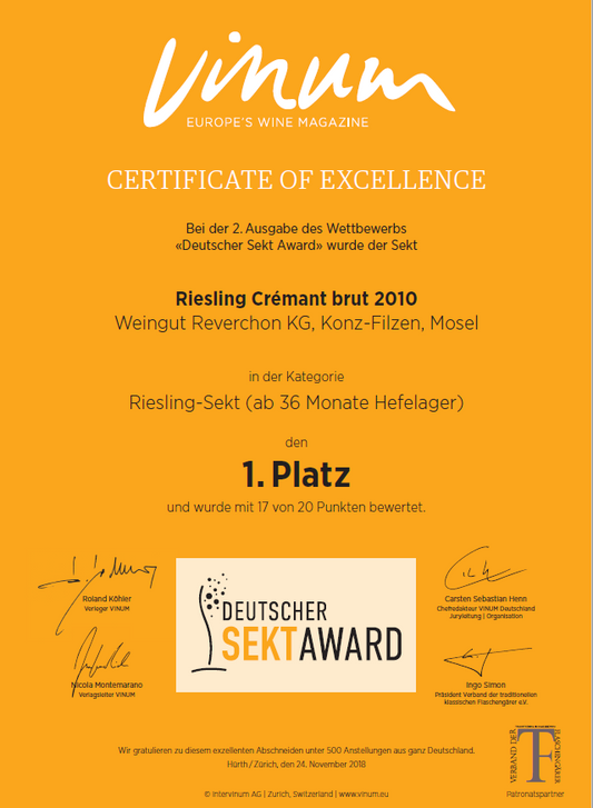 Bester Deutscher Sekt 2018