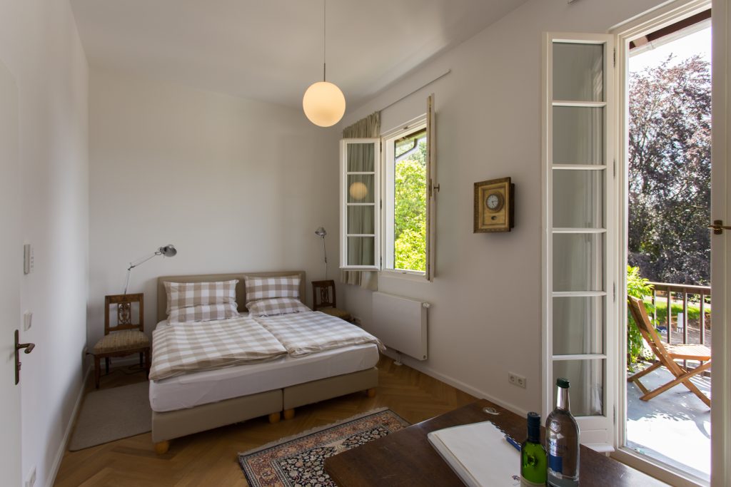 Doppelzimmer Mineral im Landhaus Reverchon an der Saar mit Zugang zum Balkon